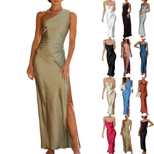 Satin Spaghetti Strap Dress