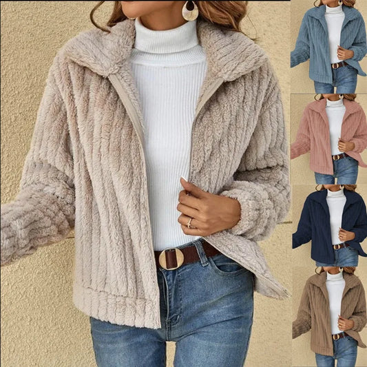 Fashion Fleece Cardigan Coat