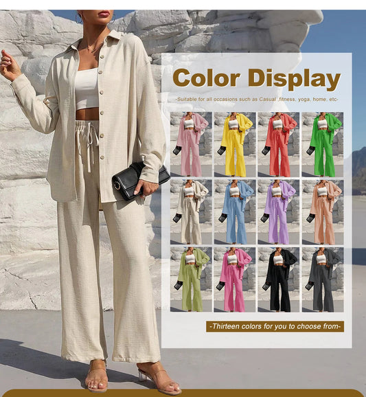 Blouse Top & Trouser Set